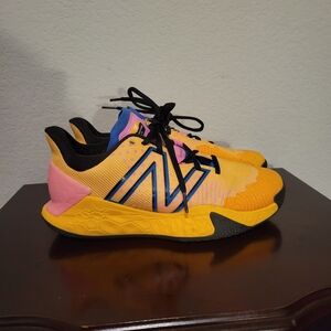 New Balance Kids' Yellow and Pink Sneakers